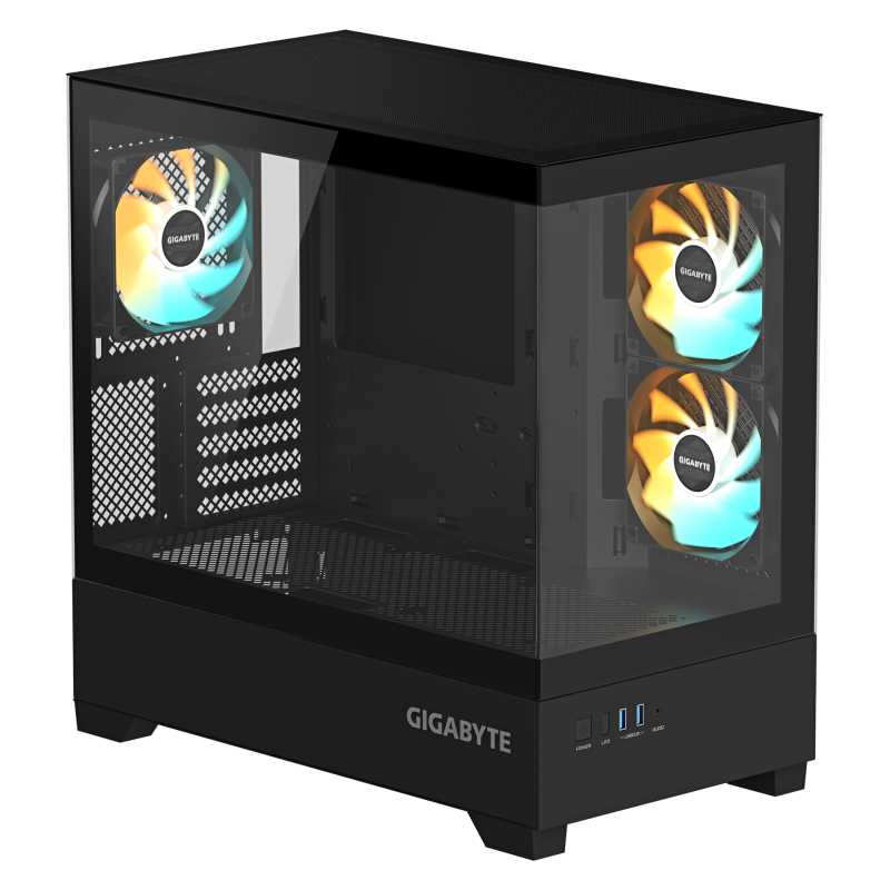 GIGABYTE C201 PANORAMIC Midi Tower Negro