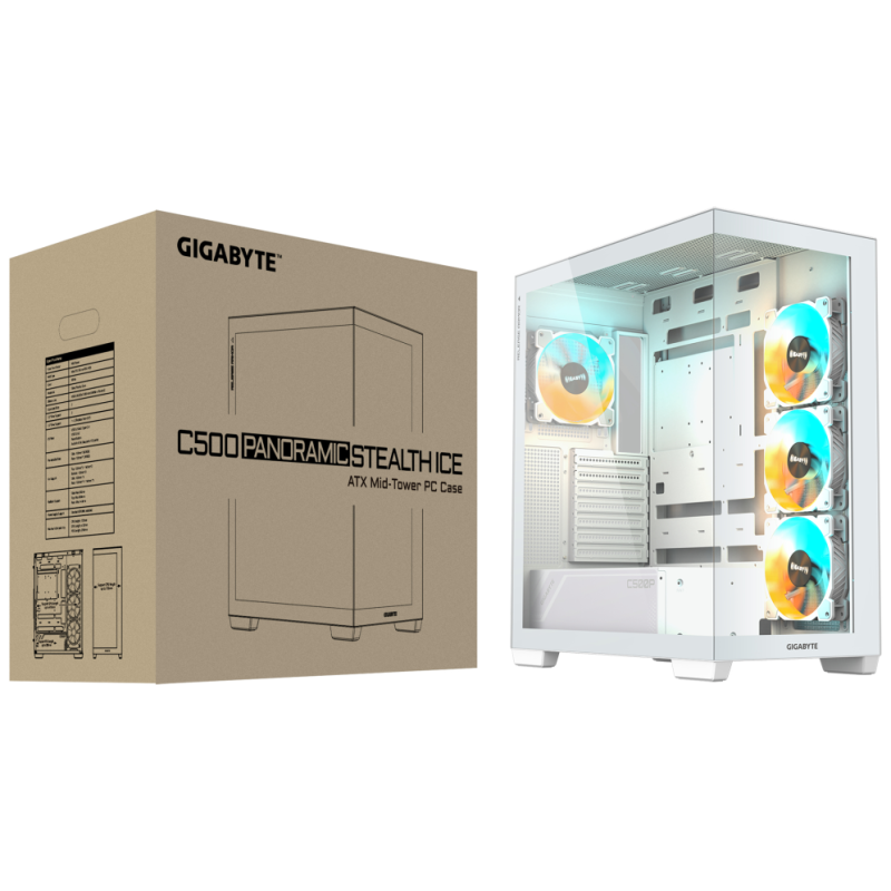 GIGABYTE C500 PANORAMIC STEALTH Midi Tower Blanco