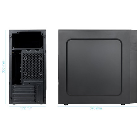 TooQ Caja Minitorre Micro-ATX “ISOBOX ULTRA”, Negra