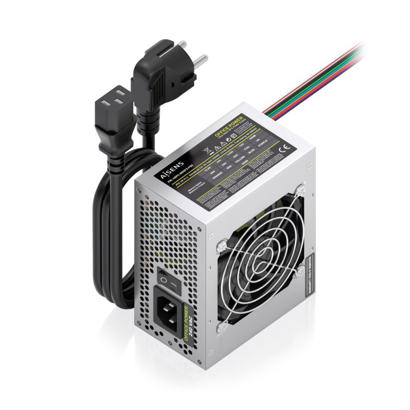 AISENS Fuente Alimentacion SFX 500W con Cable de Alimentacion OEM, Plata