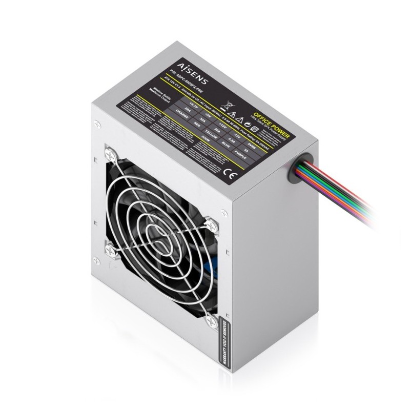 AISENS Fuente Alimentacion SFX 500W con Cable de Alimentacion OEM, Plata
