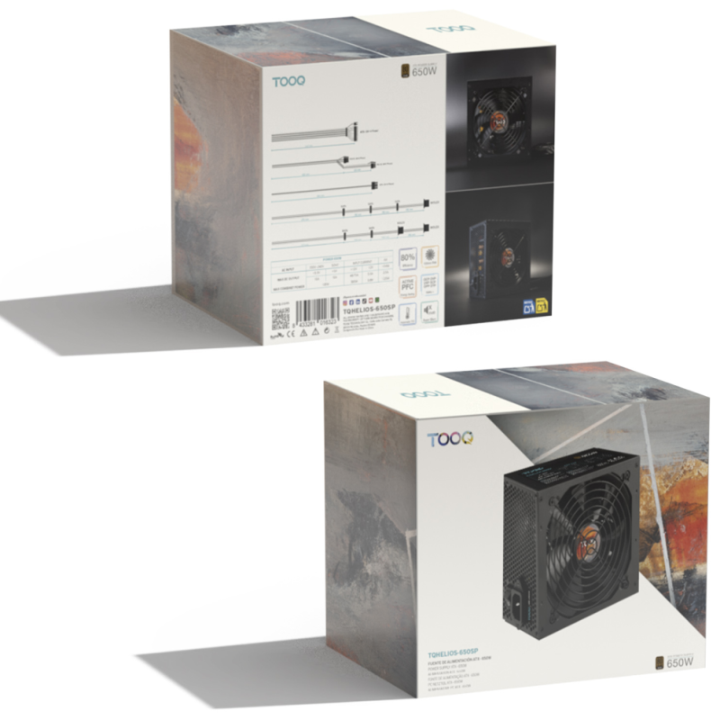 TooQ Fuente de Alimentación ATX 650W APFC 80Plus Bronze