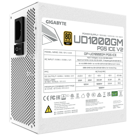 GIGABYTE UD1000GM PG5 V2 ICE Fuente de Alimentación