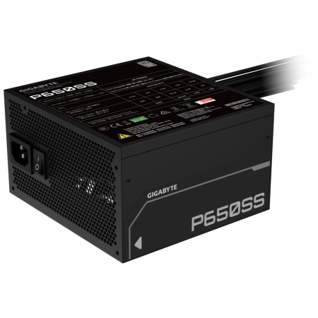 GIGABYTE P650SS unidad de fuente de alimentación 650 W 20+4 pin ATX ATX Negro