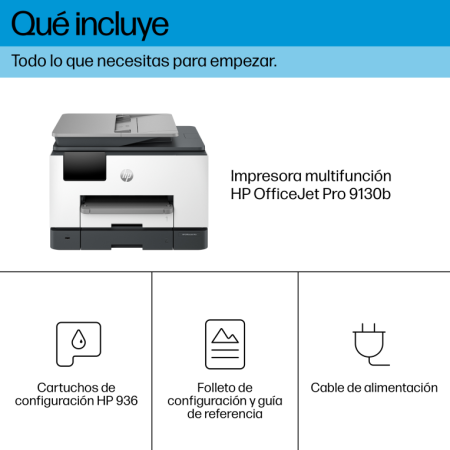 HP OfficeJet Pro 9130b Inalámbrico All-in-One Color Impresora, Impresión a doble cara  Copiadora y escáner