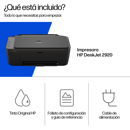 HP DeskJet 2920 Inalámbrico All-in-One Color Impresora, Instant Ink