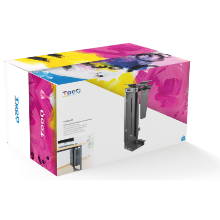 TooQ Soporte Metálico para CPU para Escritorio/Pared, Negro