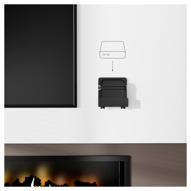 AISENS Soporte Universal De Pared Para Mini Pc, Router, Negro