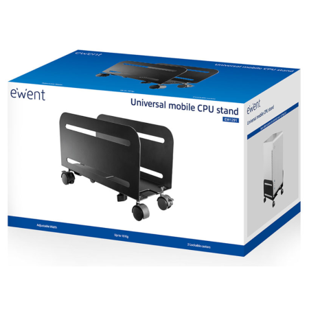 Ewent EW1291 soporte de CPU Carro para equipo informático Negro