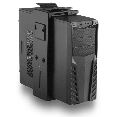 Ewent EW1293 soporte de CPU Soporte para instalación de CPU bajo mesa Negro