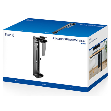 Ewent EW1293 soporte de CPU Soporte para instalación de CPU bajo mesa Negro