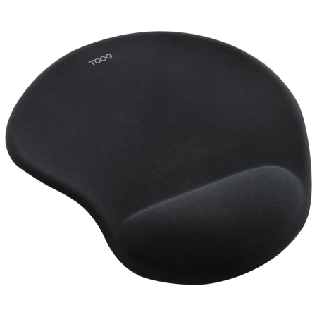TooQ Alfombrilla para ratón ergonómica con reposamuñecas de gel, Negro