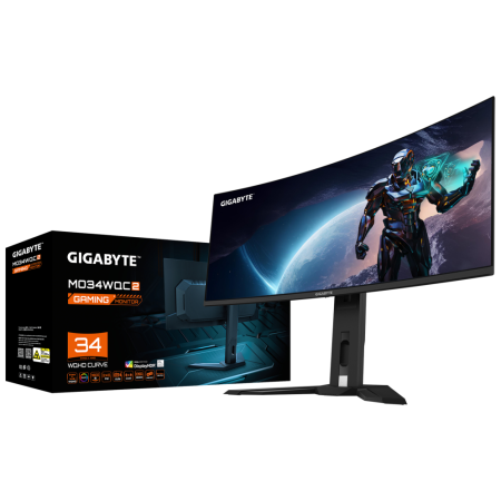 GIGABYTE Monitor de juegos curvo OLED WQHD MO34WQC2 de 34″