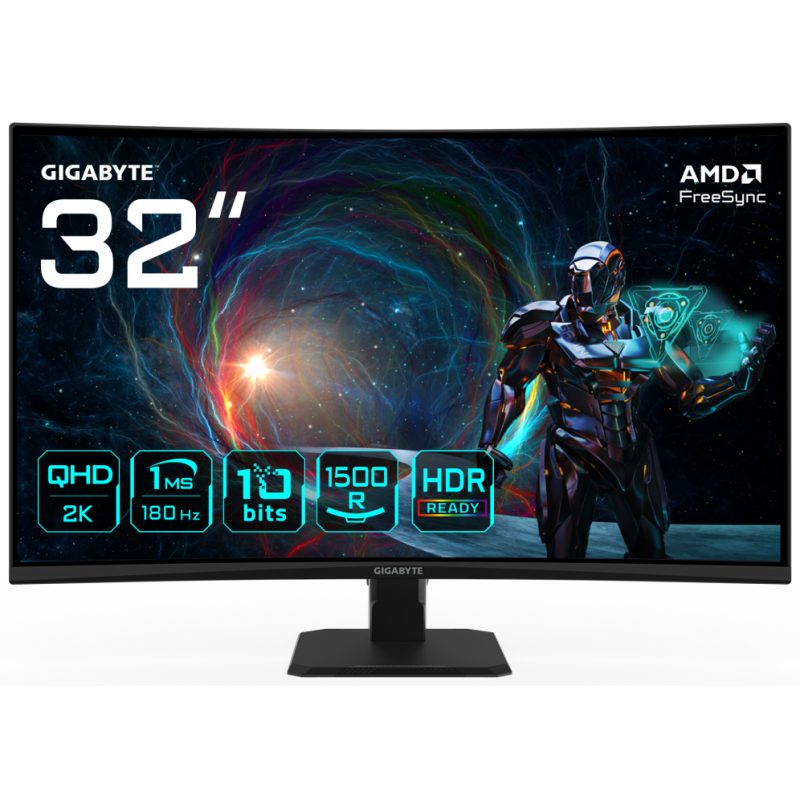 GIGABYTE GS32QCA 31.5″ Monitor Curvo para Gaming QHD