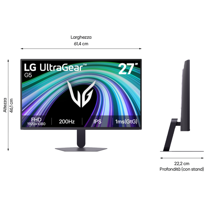 LG 27G523B-B pantalla para PC 68,6 cm (27″) 1920 x 1080 Pixeles Full HD LCD Negro