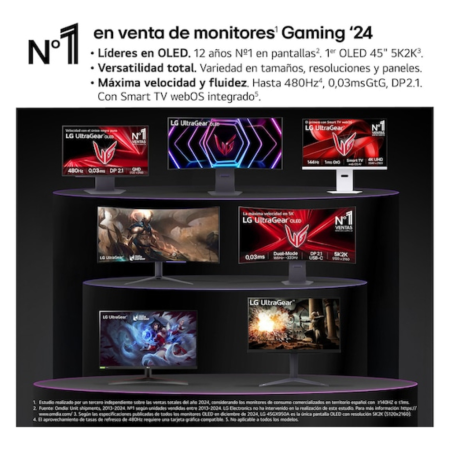LG 27GX704A-B pantalla para PC 68,6 cm (27″) 2560 x 1440 Pixeles Quad HD OLED Negro