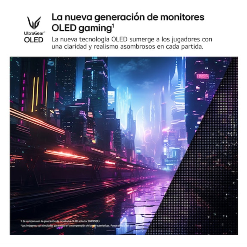 LG 27GX704A-B pantalla para PC 68,6 cm (27″) 2560 x 1440 Pixeles Quad HD OLED Negro