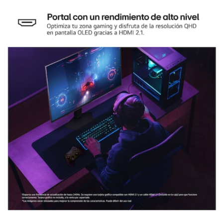 LG 27GX704A-B pantalla para PC 68,6 cm (27″) 2560 x 1440 Pixeles Quad HD OLED Negro