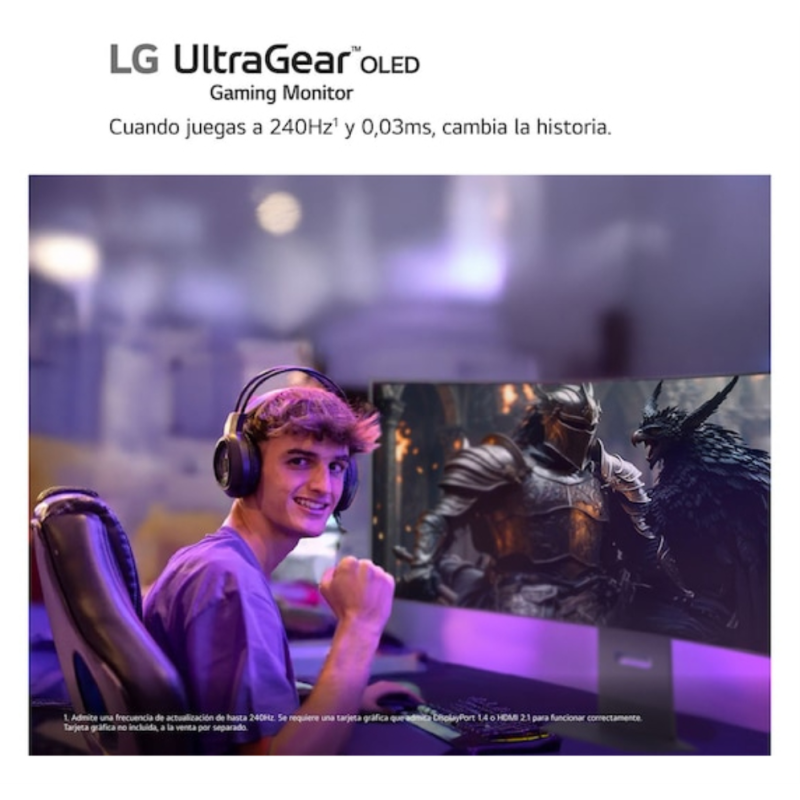 LG 27GX704A-B pantalla para PC 68,6 cm (27″) 2560 x 1440 Pixeles Quad HD OLED Negro