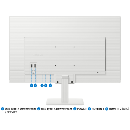 Samsung M5 M50F pantalla para PC 68,6 cm (27″) 1920 x 1080 Pixeles Full HD LCD Blanco