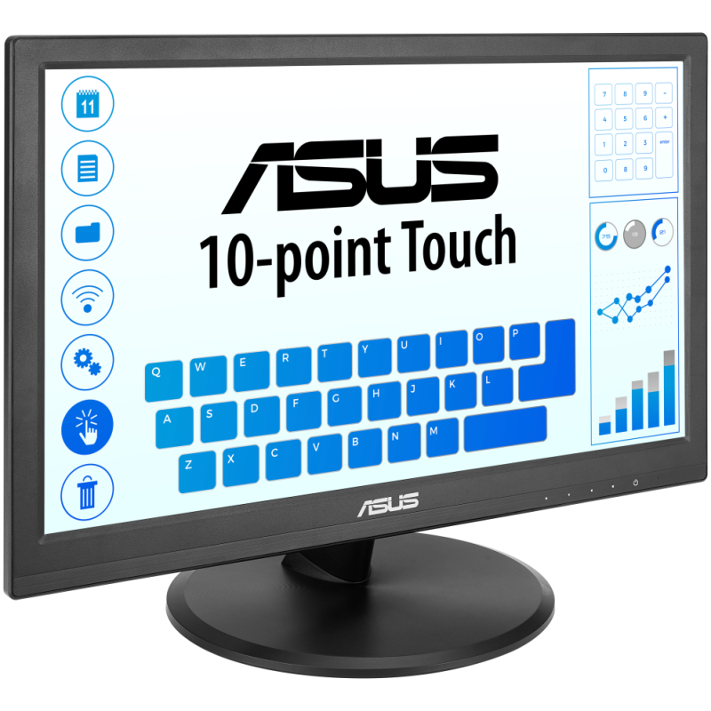 ASUS Touch VT169HE pantalla para PC 39,6 cm (15.6″) 1920 x 1080 Pixeles Full HD LED Pantalla táctil Mesa Negro