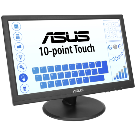 ASUS Touch VT169HE pantalla para PC 39,6 cm (15.6″) 1920 x 1080 Pixeles Full HD LED Pantalla táctil Mesa Negro