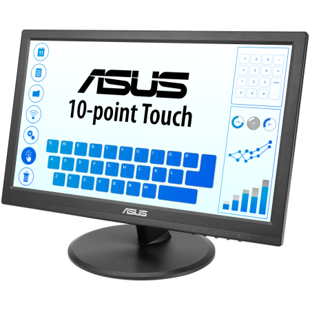 ASUS Touch VT169HE pantalla para PC 39,6 cm (15.6″) 1920 x 1080 Pixeles Full HD LED Pantalla táctil Mesa Negro