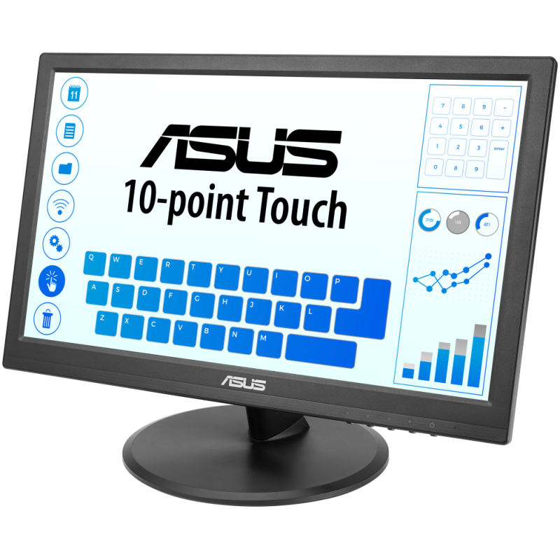 ASUS Touch VT169HE pantalla para PC 39,6 cm (15.6″) 1920 x 1080 Pixeles Full HD LED Pantalla táctil Mesa Negro