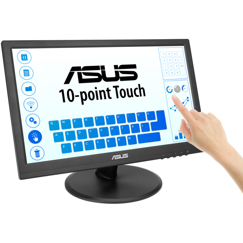 ASUS Touch VT169HE pantalla para PC 39,6 cm (15.6″) 1920 x 1080 Pixeles Full HD LED Pantalla táctil Mesa Negro