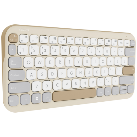 ASUS Marshmallow Keyboard KW100 teclado Hogar Bluetooth QWERTY Español Beige