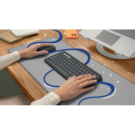 Logitech 920-012227 teclado Ratón incluido Universal RF Wireless + Bluetooth QWERTY Español Grafito