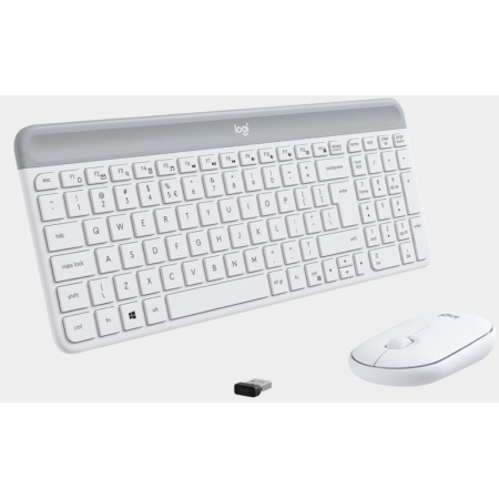 Logitech 920-009199 teclado Ratón incluido Oficina RF inalámbrico Español Blanco