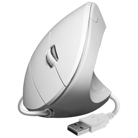 SUBBLIM Ratón GLIDE VERTICAL ERGO WIRED MOUSE WHITE