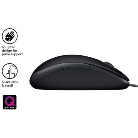 Logitech M110 Silent ratón Oficina Ambidextro USB tipo A Óptico 1000 DPI