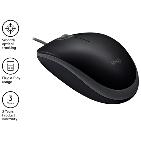 Logitech M110 Silent ratón Oficina Ambidextro USB tipo A Óptico 1000 DPI