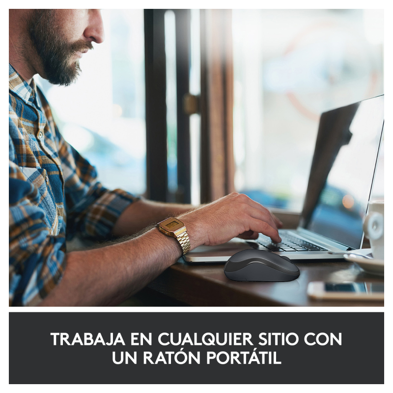 Logitech M220 Silent ratón Oficina Ambidextro RF inalámbrico Óptico 1000 DPI