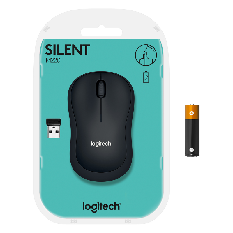 Logitech M220 Silent ratón Oficina Ambidextro RF inalámbrico Óptico 1000 DPI