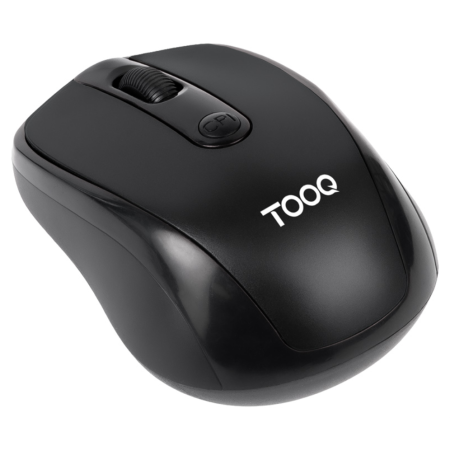 TooQ Ratón inalámbrico, 1600 DPI, 4 botones, Negro