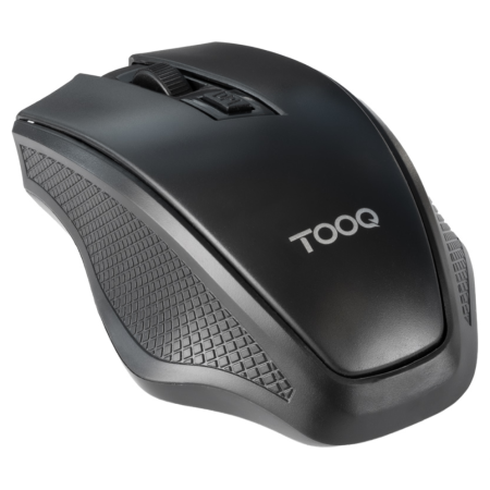 TooQ Ratón inalámbrico, 1600 DPI, 4 botones, Negro