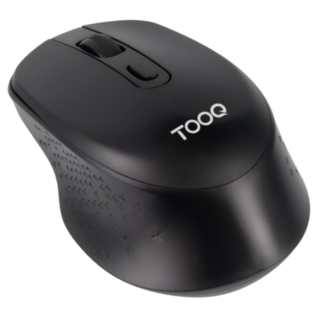 TooQ Ratón inalámbrico, 1600 DPI, 4 Botones, Negro