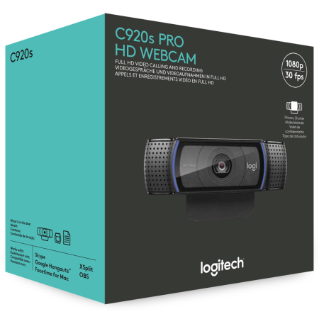 Logitech C920 Pro HD cámara web 1920 x 1080 Pixeles USB Negro