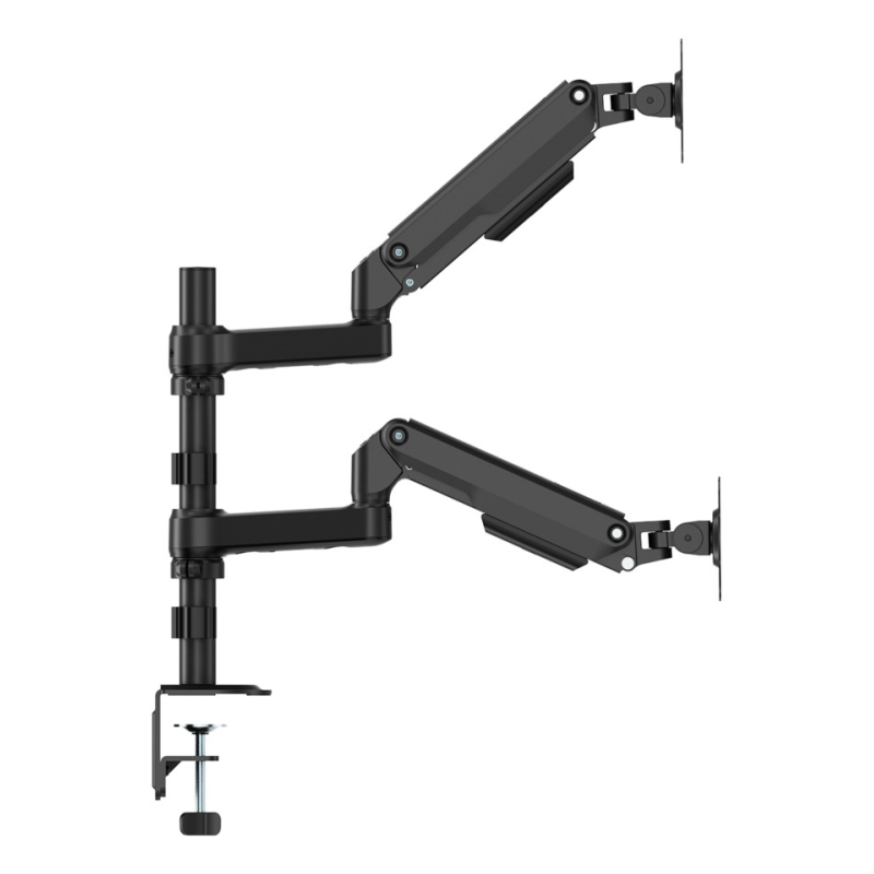 AISENS Soporte de Mesa Eco Contrapeso Giratorio e Inclinable Para Monitor/TV 9kg (3 Pivotes, 2 Brazos) de 17-32″, Negro
