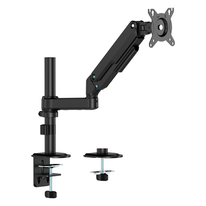 AISENS Soporte de Mesa Eco Contrapeso Giratorio e Inclinable para Monitor/TV 9kg (3 Pivotes, 1 Brazo) de 17-32, Negro