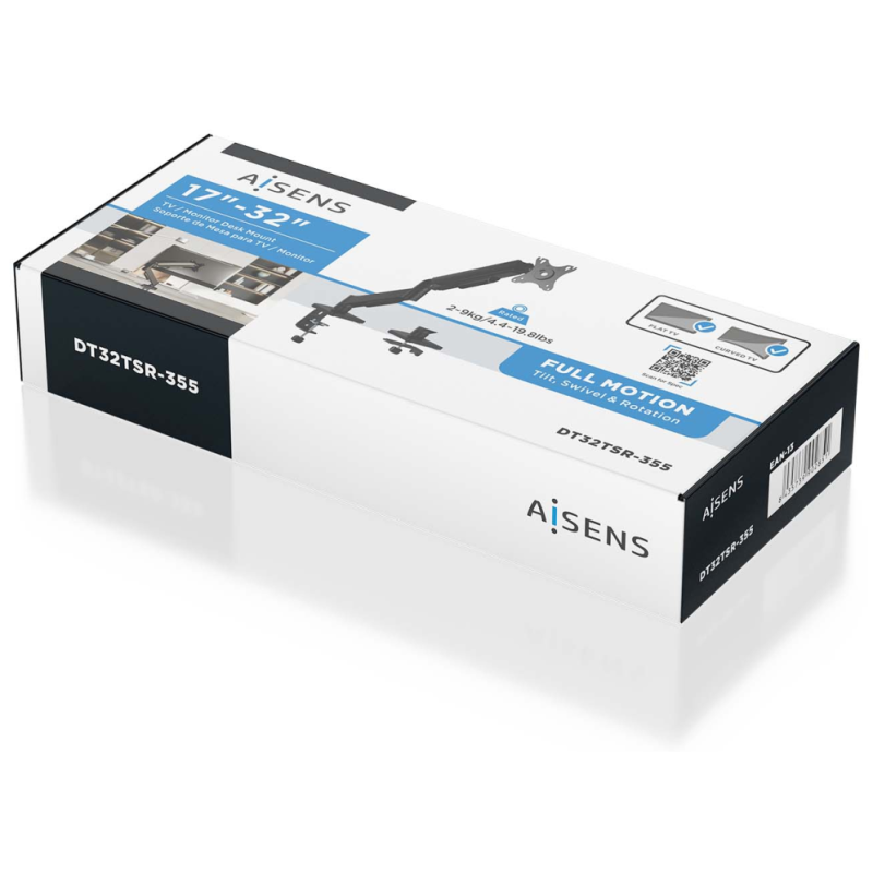 AISENS DT32TSR-355 soporte para monitor 81,3 cm (32″) Escritorio