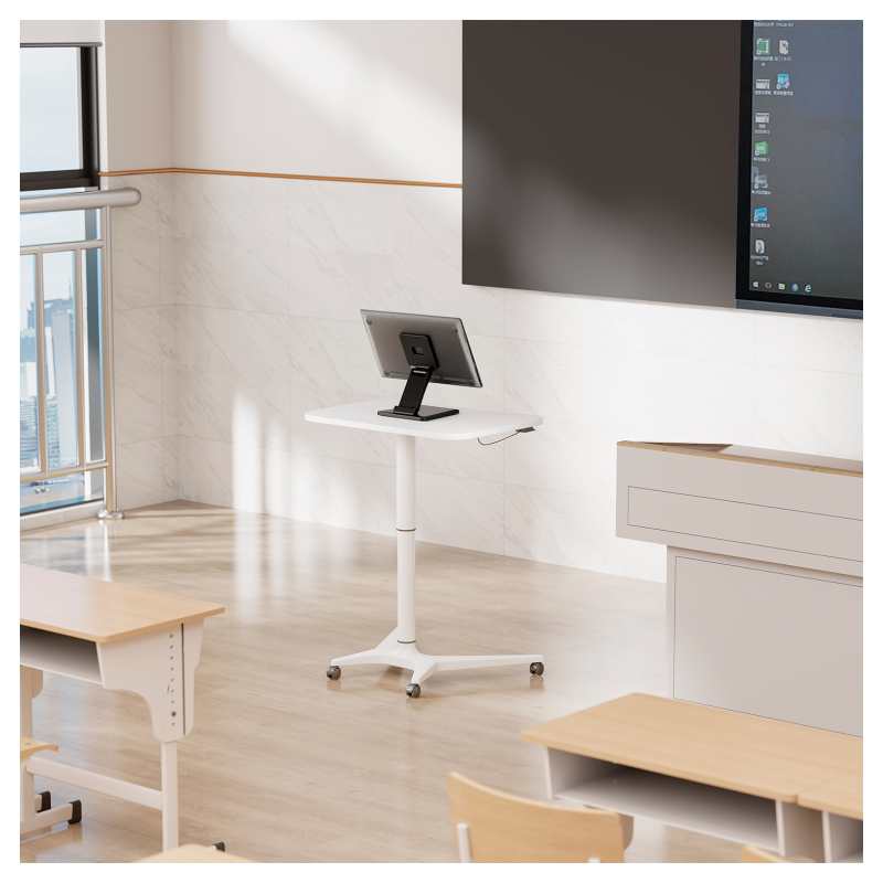 AISENS Soporte de Mesa Eco Inclinable para Monitor/POS 6.5kg de 10″-27″, Negro