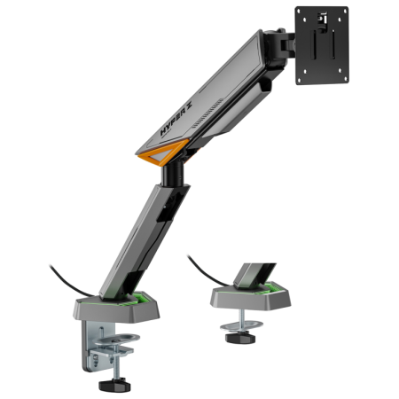 AISENS DT49TSRRGB-347 soporte para monitor 124,5 cm (49″) Escritorio Negro, Gris