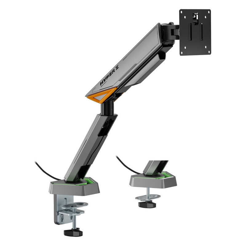 AISENS DT49TSRRGB-347 soporte para monitor 124,5 cm (49″) Escritorio Negro, Gris