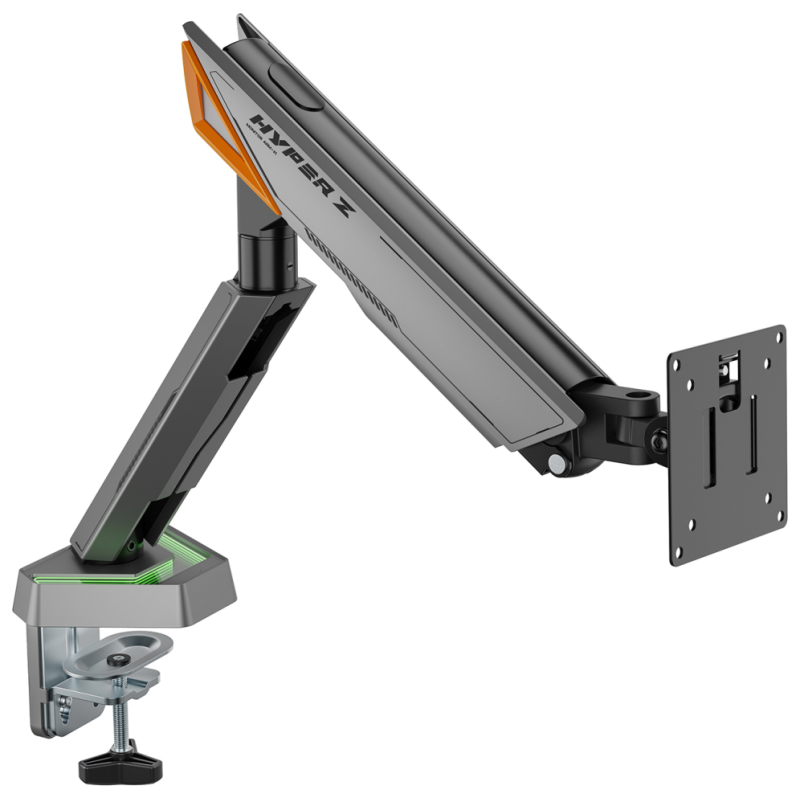 AISENS DT49TSRRGB-347 soporte para monitor 124,5 cm (49″) Escritorio Negro, Gris