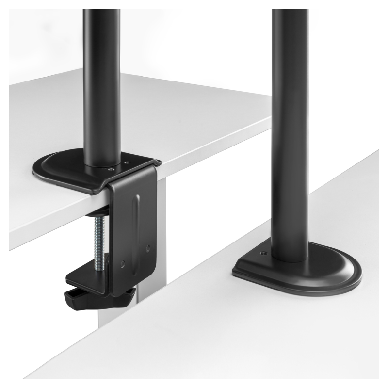 AISENS Soporte de Mesa ECO Giratorio e Inclinable para Monitor/TV 9Kg (3 Pivotes, 2 Brazos) de 17-32, Negro