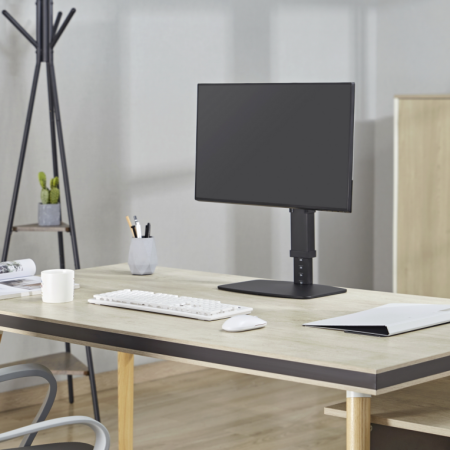 AISENS Soporte De Mesa Eco Giratorio E Inclinable Para Monitor/tv 8kg De 17-32, Negro